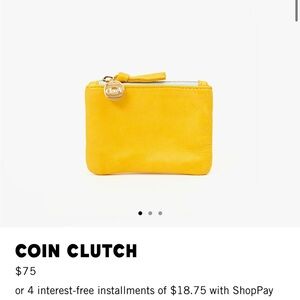 Clare V Vibrant Yellow Coin Clutch